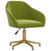 vidaXL Chaise pivotante de bureau Vert clair Velours