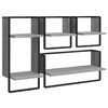 vidaXL Ensemble d'&eacute;tag&egrave;res murales avec barres 4 pcs sonoma gris