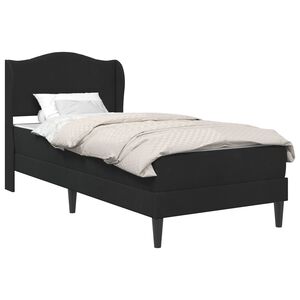 vidaXL Cadre de lit avec t&ecirc;te de lit Noir 90 x 200 cm Velours
