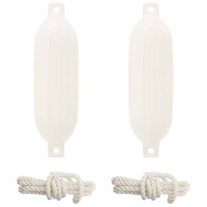 vidaXL Fenders de bateau 2 pc &Oslash; 11 x 40 cm Blanc PVC