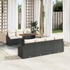 vidaXL Ensemble de canap&eacute; de jardin 8 pcs Noir Poly rotin