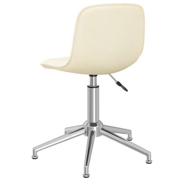 vidaXL Chaise pivotante de bureau Cr&egrave;me Tissu