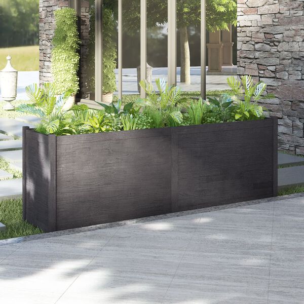 vidaXL Jardini&egrave;re d'ext&eacute;rieur Gris 200x50x70 cm Bois de pin massif