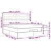 VidaXL Cadre de lit ottoman avec matelas cr&egrave;me 180x200 cm tissu
