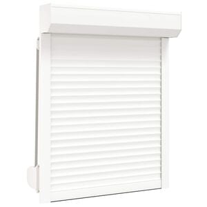 vidaXL Store Roulant Blanc 70 x 100 cm Aluminium et Polyur&eacute;thane