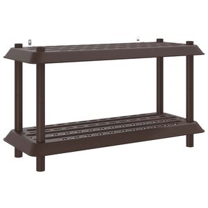 vidaXL Unit&eacute; de rangement 2 niveaux 100 x 40 x 55,5 cm PP Marron