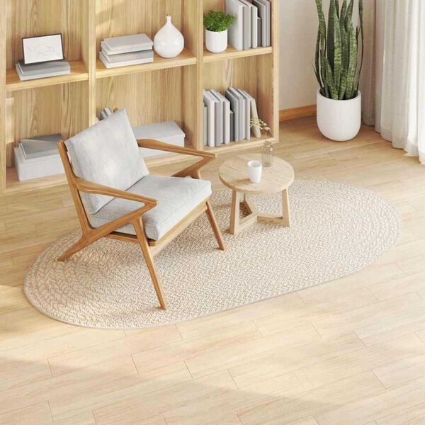 vidaXL Tapis ZIZUR Cr&egrave;me 200 x 100 cm Polypropyl&egrave;ne