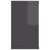 vidaXL &Eacute;tag&egrave;res cube murales 4pcs Gris brillant 80x15x26,5 cm
