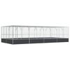 vidaXL Voli&egrave;re avec extension argent&eacute; 832x414x212 cm acier