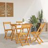 vidaXL Ensemble bistrot 5 pcs Huile Naturelle Bois d'Acacia Massif