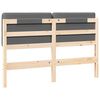 vidaXL T&ecirc;te de lit capitonn&eacute;e Marron et gris clair 135 cm Pin massif