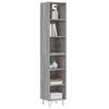 vidaXL Buffet haut Sonoma gris 34,5x32,5x180 cm Bois d'ing&eacute;nierie