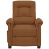 vidaXL Fauteuil inclinable Marron Tissu microfibre