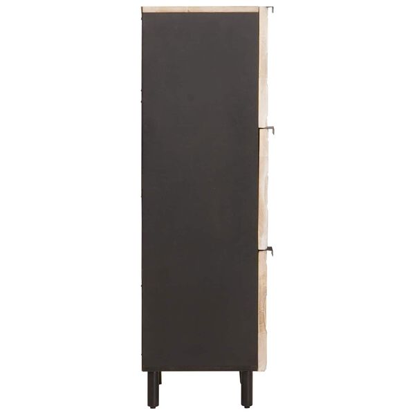 vidaXL Haut Armoire avec porte Finition Lavage Blanc 40 x 33 x 110 cm