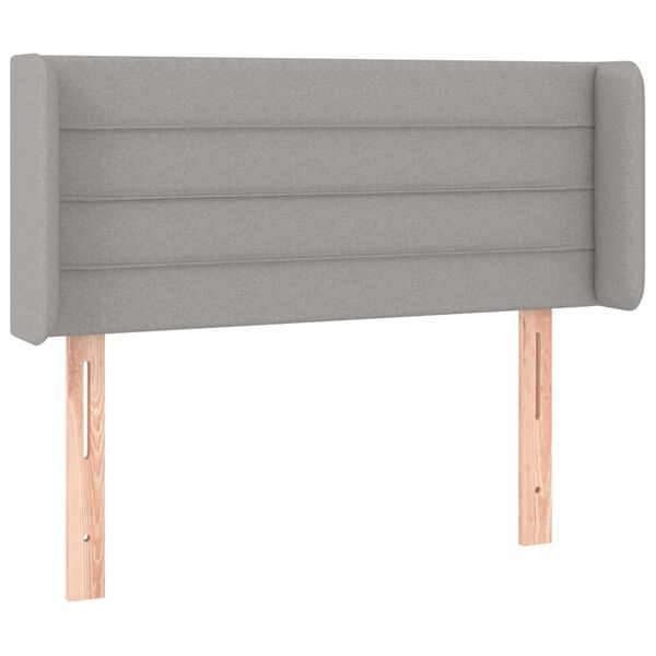 vidaXL T&ecirc;te de lit avec oreilles Gris clair 103x16x78/88 cm Tissu