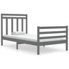 vidaXL Cadre de lit Gris Bois massif 100x200 cm