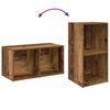 vidaXL Ensemble meuble TV 2 pcs Bois Ancien 37 x 35 x 72 cm