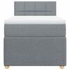 vidaXL Sommier &agrave; lattes de lit avec matelas Gris clair 90x200 cm Tissu