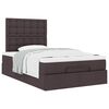 VidaXL Cadre de lit ottoman avec matelas marron fonc&eacute; 120x190 cm tissu