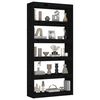 vidaXL Bibliothèque/Séparateur de pièce Noir 80x30x167,4 cm Pin massif