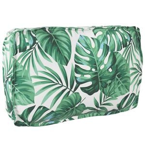 vidaXL Coussin Tissu Oxford Motif feuilles 70 x 40 x 12 cm