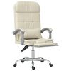 vidaXL Fauteuil de massage inclinable de bureau Cr&egrave;me Similicuir