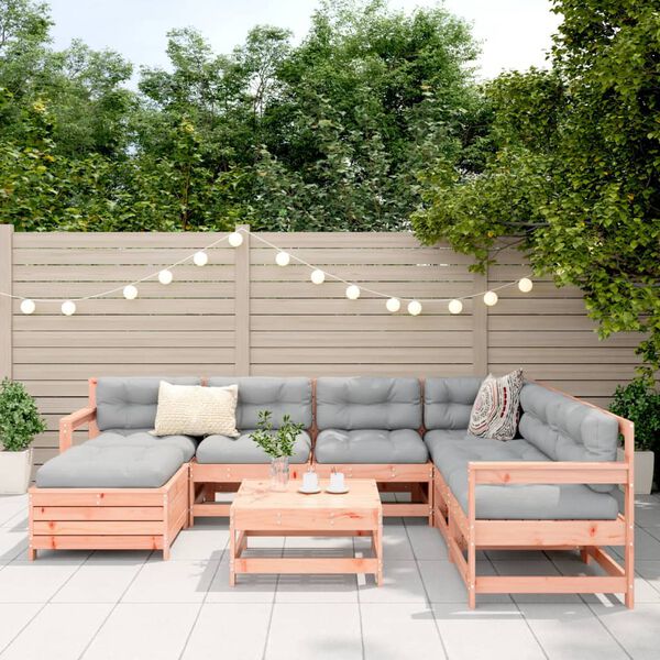 vidaXL Salon de jardin 8 pcs bois massif sapin de douglas