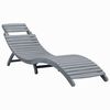 vidaXL Chaise longue D&eacute;lavage gris Bois d'acacia solide