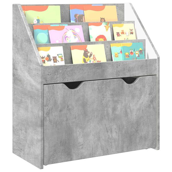 vidaXL Biblioth&egrave;que pour enfants Gris b&eacute;ton 60 x 29,5 x 69 cm