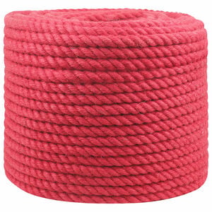 vidaXL Corde en Jute 12 mm Rouge Jute 100% Tossa