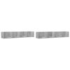 vidaXL Armoires murales 2pcs gris b&eacute;ton 99x18x16,5cm bois d'ing&eacute;nierie