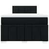 vidaXL Sommier &agrave; lattes de lit avec matelas noir 120x190 cm tissu