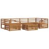 vidaXL Ensemble de canap&eacute;s d'ext&eacute;rieur 7 pc Naturel