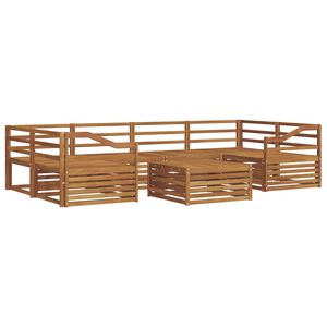 vidaXL Ensemble de canap&eacute;s d'ext&eacute;rieur 7 pc Naturel