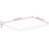 vidaXL Dessus de table 90x80x2,5 cm rectangulaire bois massif manguier