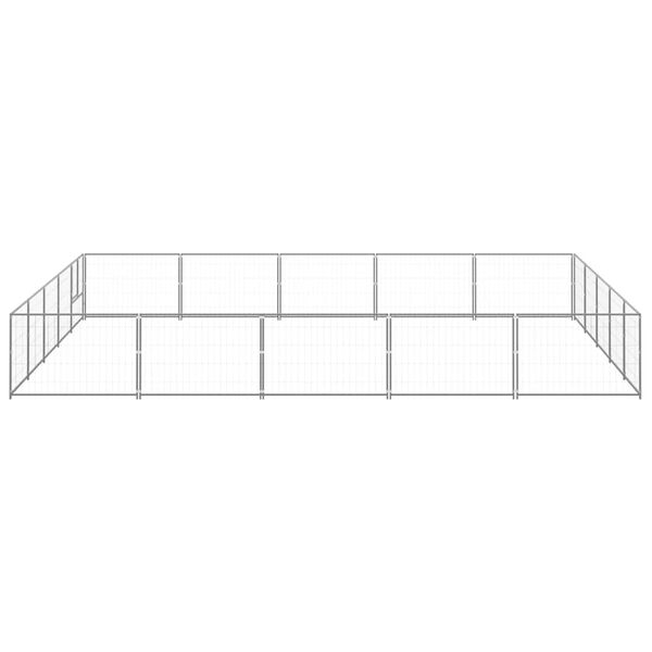 vidaXL Chenil Argent&eacute; 25 m&sup2; Acier