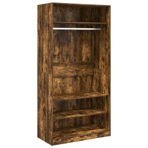 vidaXL Garde-robe ch&ecirc;ne fum&eacute; 100x50x200 cm bois d'ing&eacute;nierie