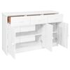 vidaXL Buffet 3 tiroirs Blanc 113x35x73 cm Bois de pin massif