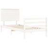 vidaXL Cadre de lit sans matelas blanc 100x200 cm bois massif