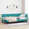 vidaXL Cadre de lit d'angle avec matelas 2 pcs Turquoise Velours