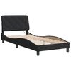 vidaXL Cadre de lit avec LED sans matelas noir 90x200 cm velours