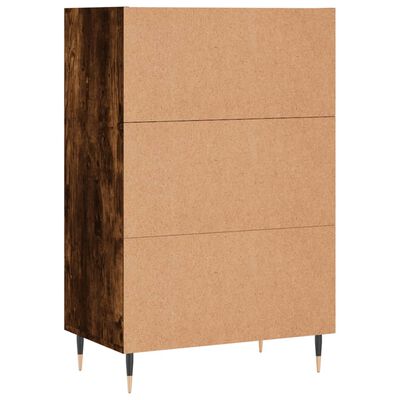 vidaXL Buffet haut chêne fumé 57x35x90 cm bois d'ingénierie