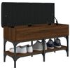 vidaXL Banc &agrave; chaussures ch&ecirc;ne marron 82x32x45 cm bois d'ing&eacute;nierie