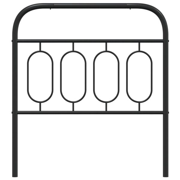 vidaXL T&ecirc;te de lit m&eacute;tal noir 90 cm