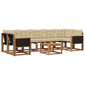 vidaXL Ensemble de canap&eacute;s d'ext&eacute;rieur 8 pc Naturel et Beige