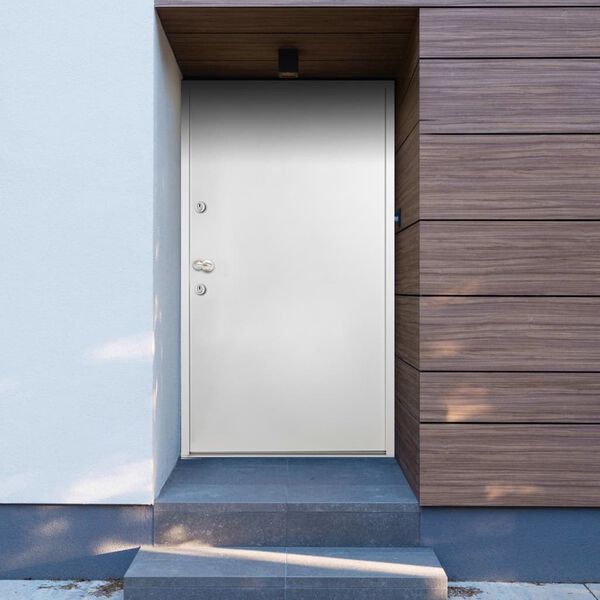 vidaXL Porte d'entr&eacute;e Aluminium Blanc 90x200 cm