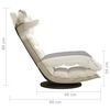 vidaXL Chaise de sol pivotante Crème Velours