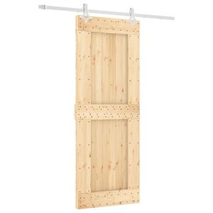 vidaXL Porte coulissante et kit de quincaillerie 80x210 cm pin massif