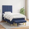 vidaXL Sommier &agrave; lattes de lit avec matelas Bleu 90x190 cm Tissu