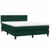 vidaXL Sommier &agrave; lattes de lit et matelas vert fonc&eacute; 140x210cm velours